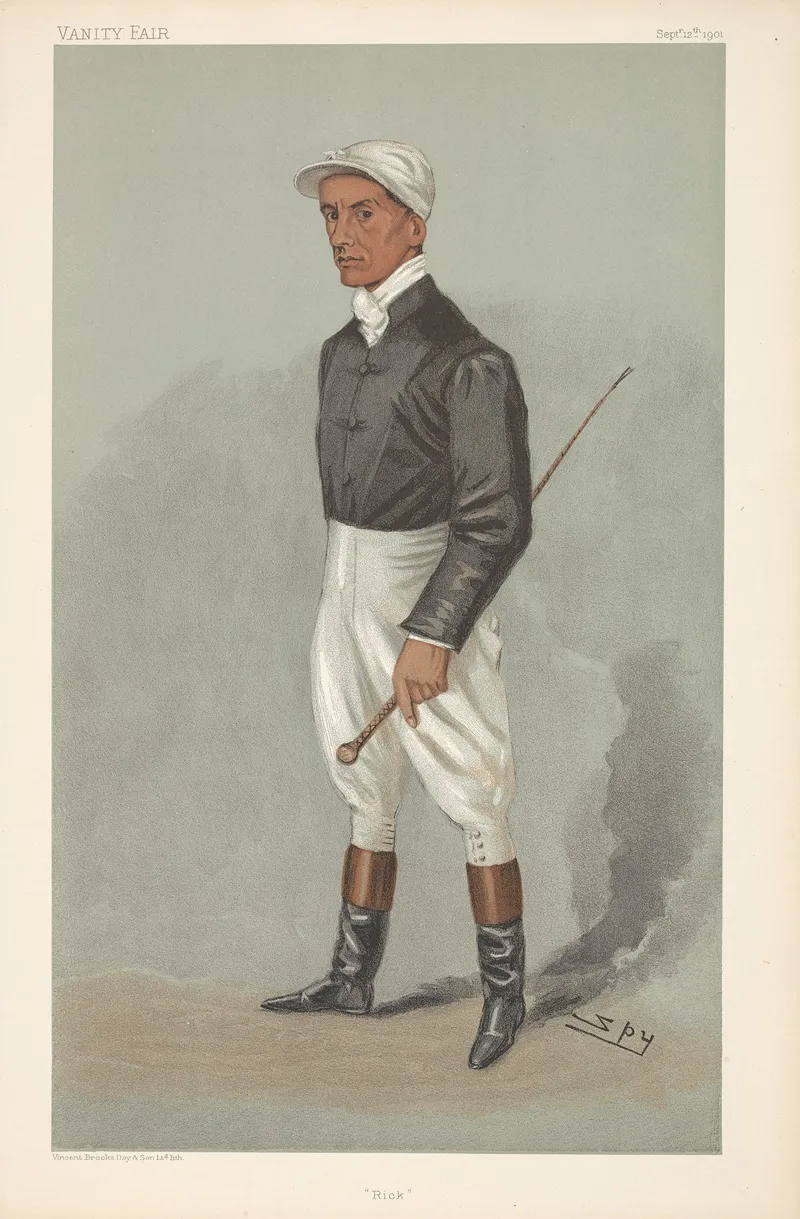 Jockeys Of The Victorian And Edwardian Turf Executed By Spy And Others For The Vanity Fair Series 21 Wall Art by Vincent Robert Alfred Brooks - High-Resolution Digital Print