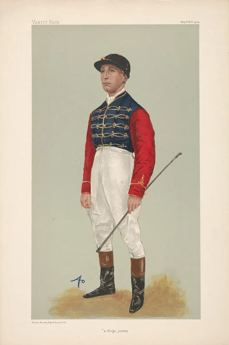 Jockeys Of The Victorian And Edwardian Turf Executed By Spy And Others For The Vanity Fair Series 6 Wall Art by Vincent Robert Alfred Brooks - High-Resolution Digital Print