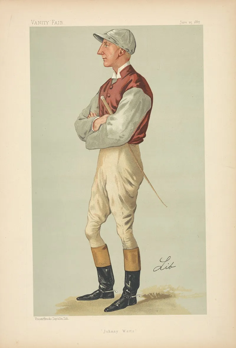 Jockeys Of The Victorian And Edwardian Turf Executed By Spy And Others For The Vanity Fair Series 8 Wall Art by Vincent Robert Alfred Brooks - High-Resolution Digital Print