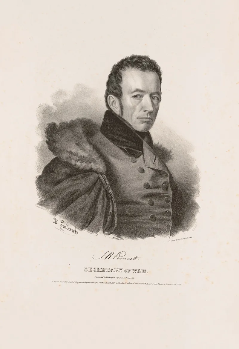 Joel Roberts Poinsett Secretary Of War Wall Art by Charles Fenderich - High-Resolution Digital Print