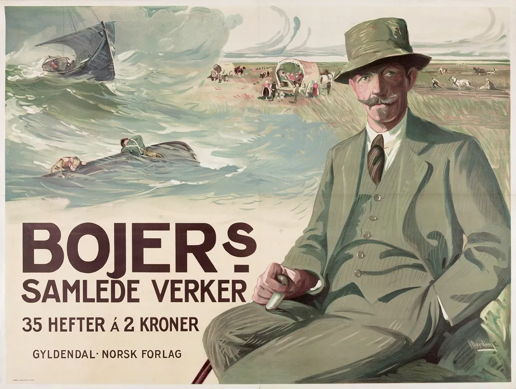 Johan Bojers Samlede Verker Wall Art by Norsk lithografisk Officin - High-Resolution Digital Print