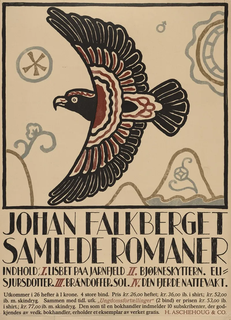 Johan Falkberget Samlede Romaner Wall Art by Litografia. Bekkelaget - High-Resolution Digital Print