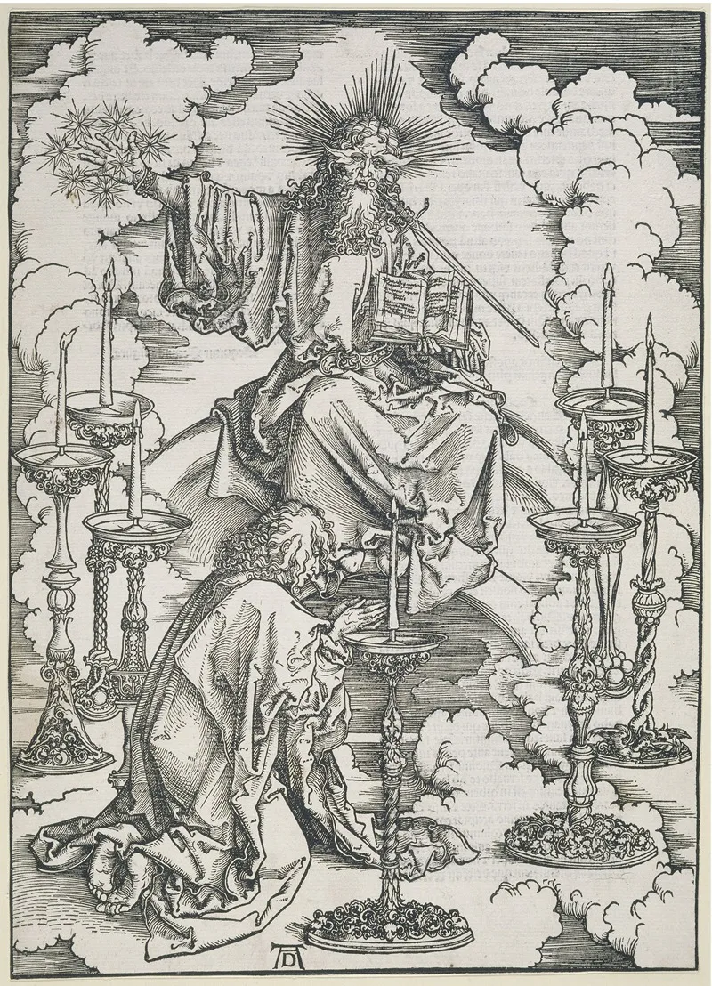 Johannes Erblickt Die Sieben Leuchter Aus Der Folge Der Apokalypse Latein Ausgabe 1511
