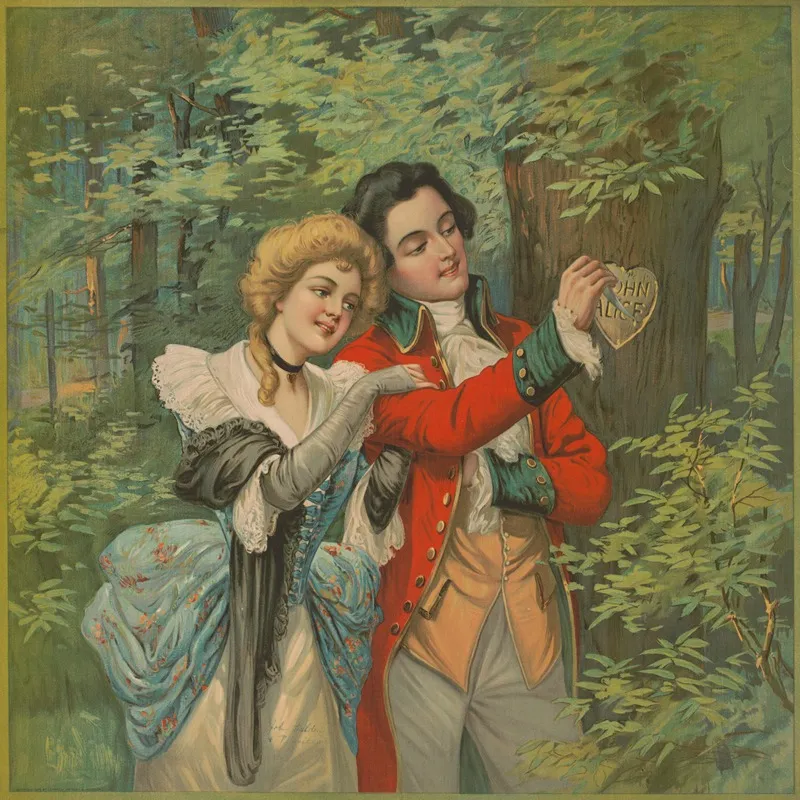 John Alden And Priscilla Wall Art by Campbell, Metzger &amp; Jacobson - High-Resolution Digital Print