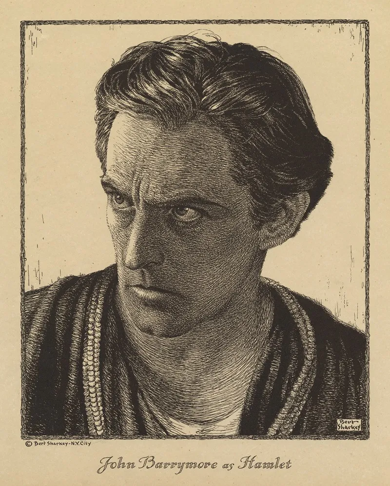 John Barrymore As Hamlet Wall Art by Bert Sharkey - High-Resolution Digital Print