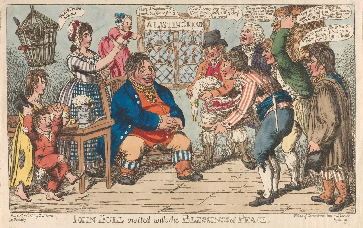 John Bull Visited With The Blessings Of Peace
