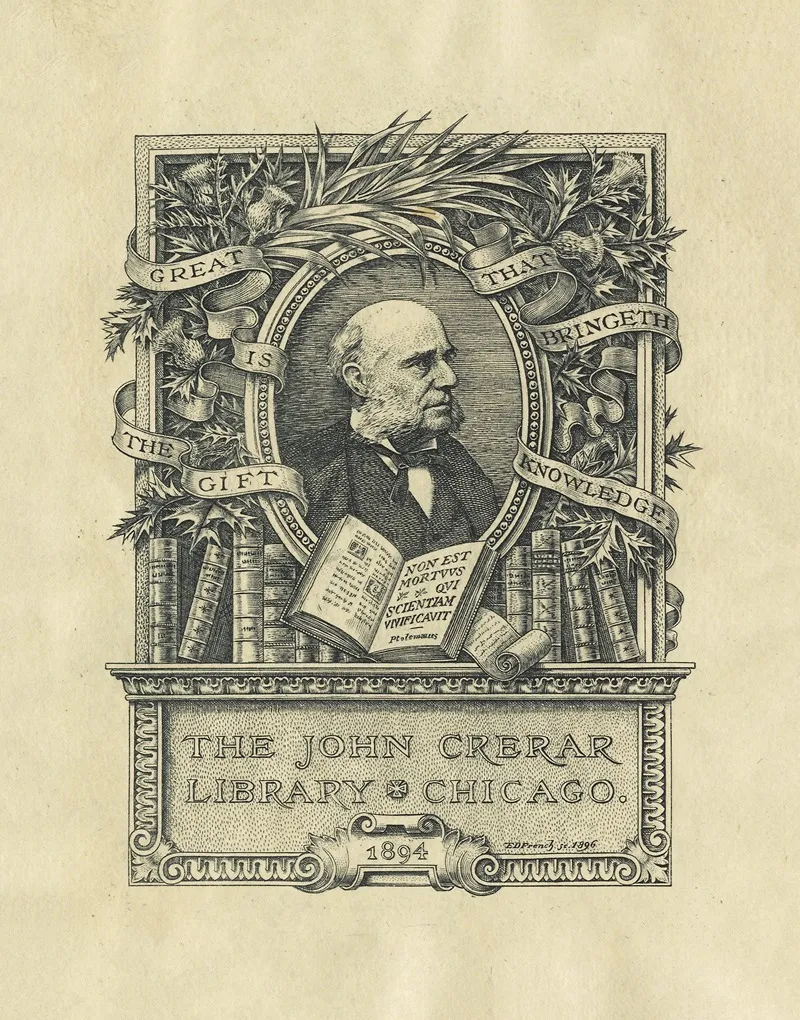 John Crerar Library Wall Art by Edwin Davis French - High-Resolution Digital Print