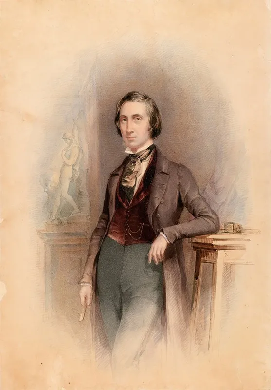 John Henry Foley 1818 1874 Sculptor And The Artists Brother Wall Art by C. F. Foley - High-Resolution Digital Print