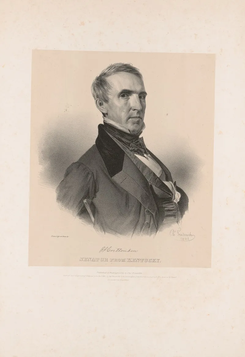 John J Crittenden Senator From Kentucky Wall Art by Charles Fenderich - High-Resolution Digital Print