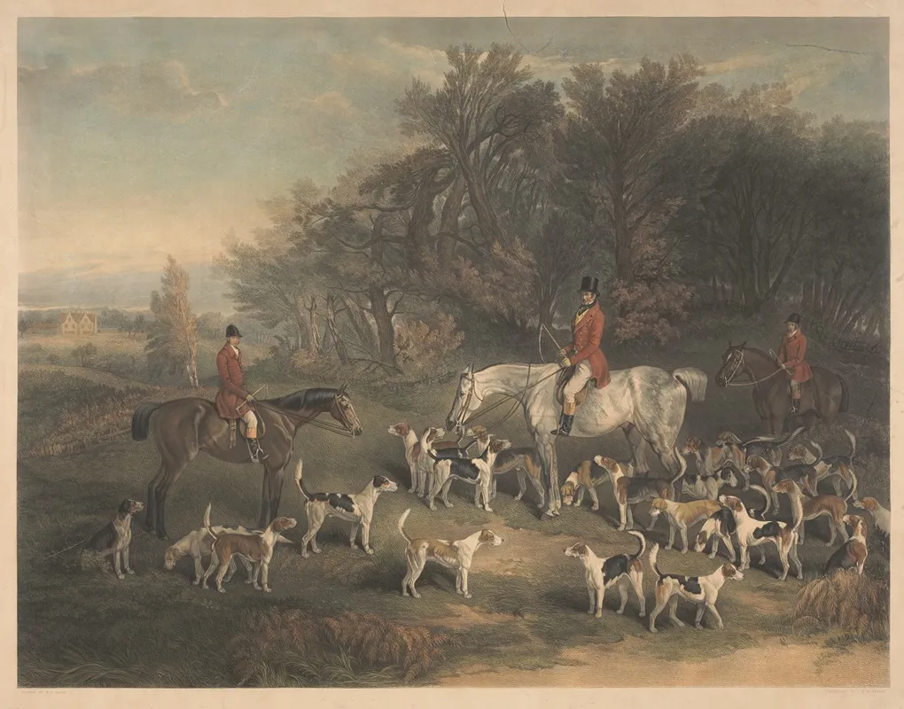 John Musters Esq And His Hounds Wall Art by Richard Barrett Davis - High-Resolution Digital Print