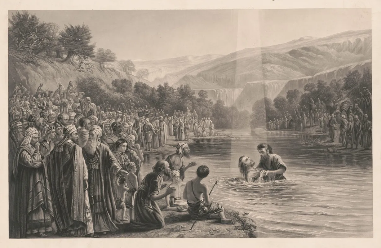 John The Baptist Baptising Jesus Wall Art by S. Goodwyn Lewis - High-Resolution Digital Print