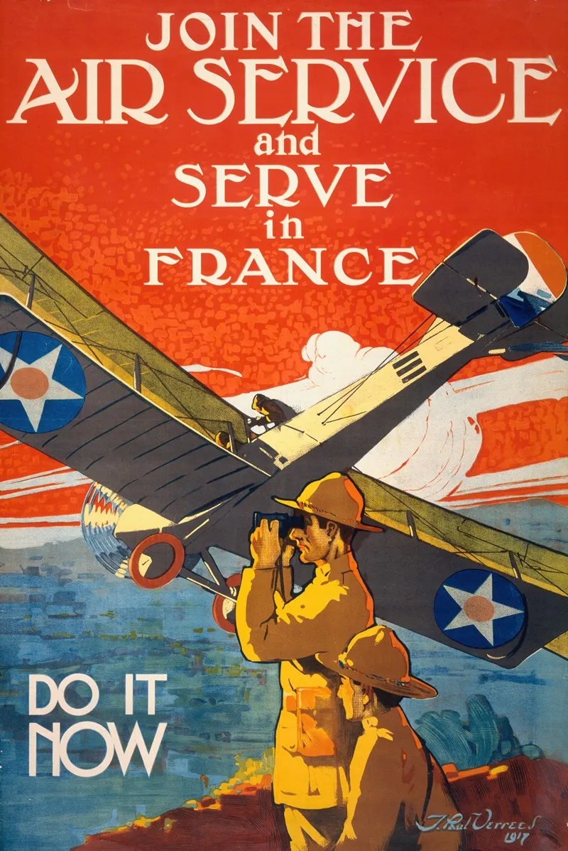 Join The Air Service And Serve In France Do It Now Wall Art by J. Paul Verrees - High-Resolution Digital Print