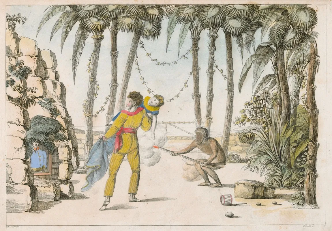 Joko Der Brasilianische Affe Ballet Von Taglioni Wall Art by Johann Christian Schoeller - High-Resolution Digital Print