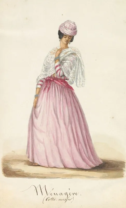Jonge Vrouw In Koto Misi Wall Art by Jacob Marius Adriaan Martini van Geffen - High-Resolution Digital Print