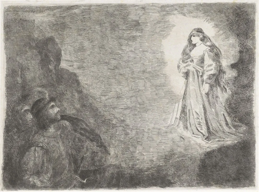 Jonge Vrouw Met Gieter In De Hand Wall Art by Adrien de Witte - High-Resolution Digital Print