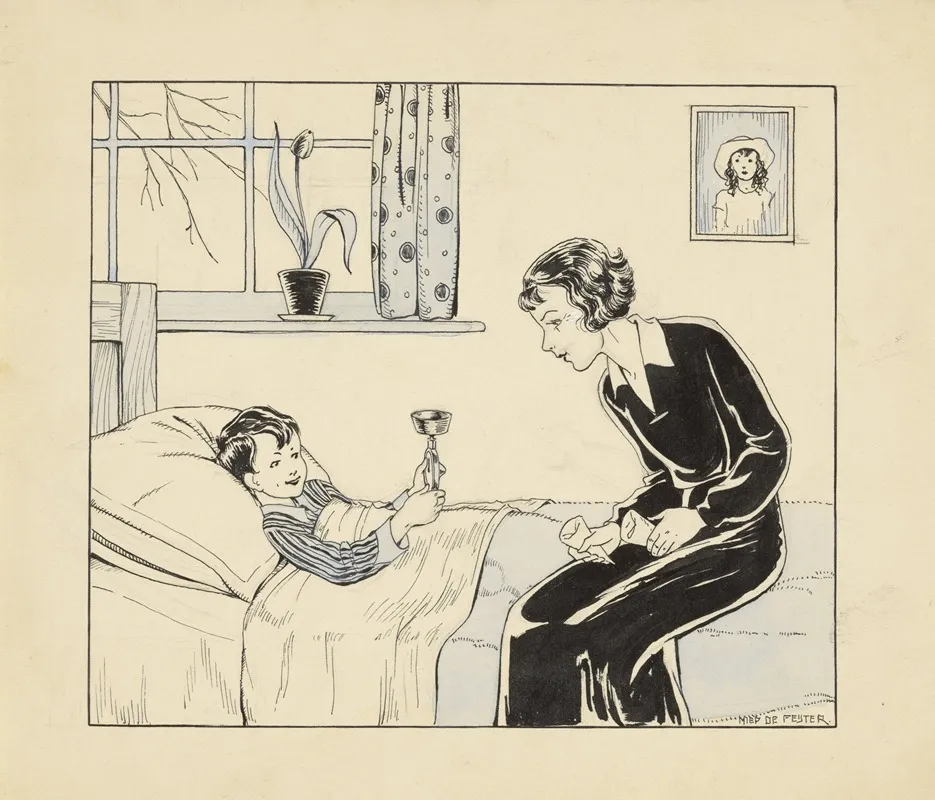 Jongen Met Weegschaal In Een Bed 2