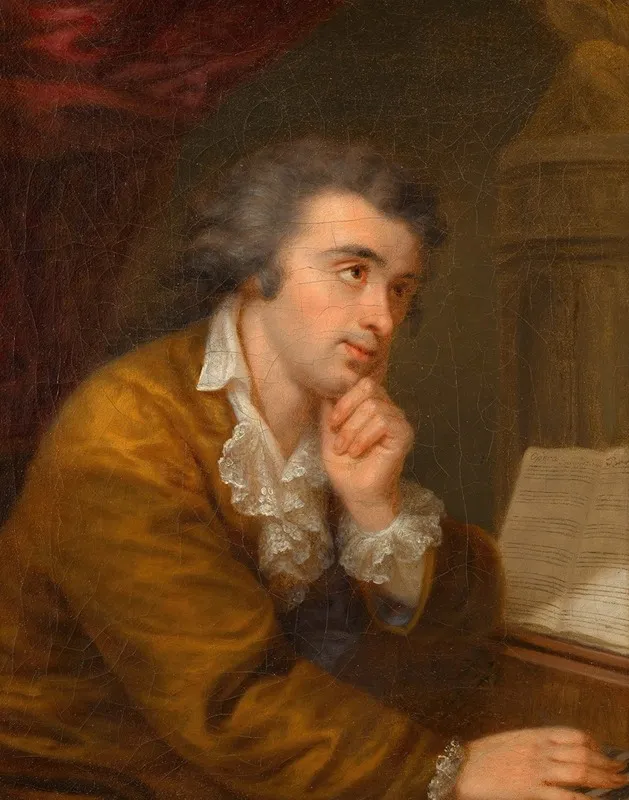 Josef Wolfl Komponist Und Pianist Wall Art by Johann Baptist von Lampi the Elder - High-Resolution Digital Print