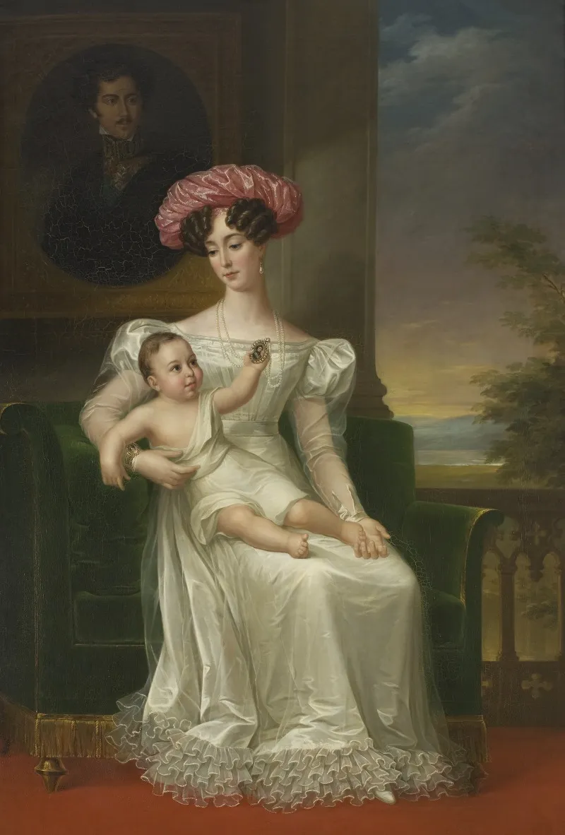 Josefina Of Sweden And Norway With Her Eldest Son Wall Art by Fredric Westin - High-Resolution Digital Print