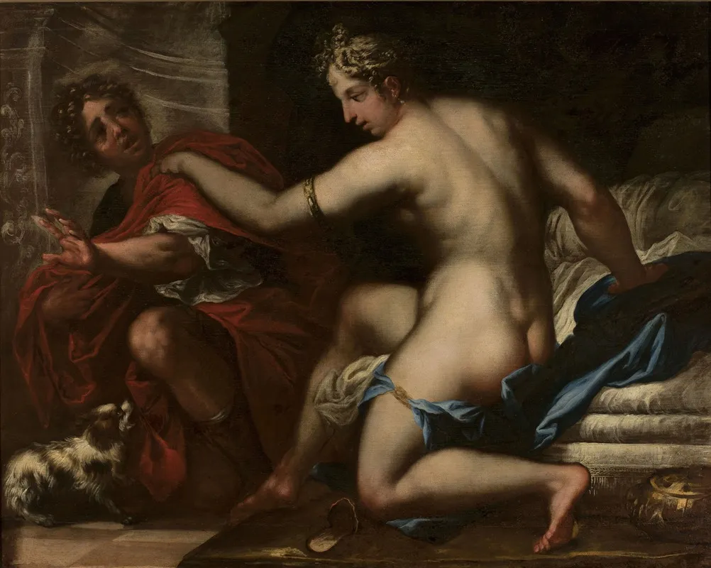 Joseph And Potiphars Wife 10 Wall Art by Pietro Liberi - High-Resolution Digital Print