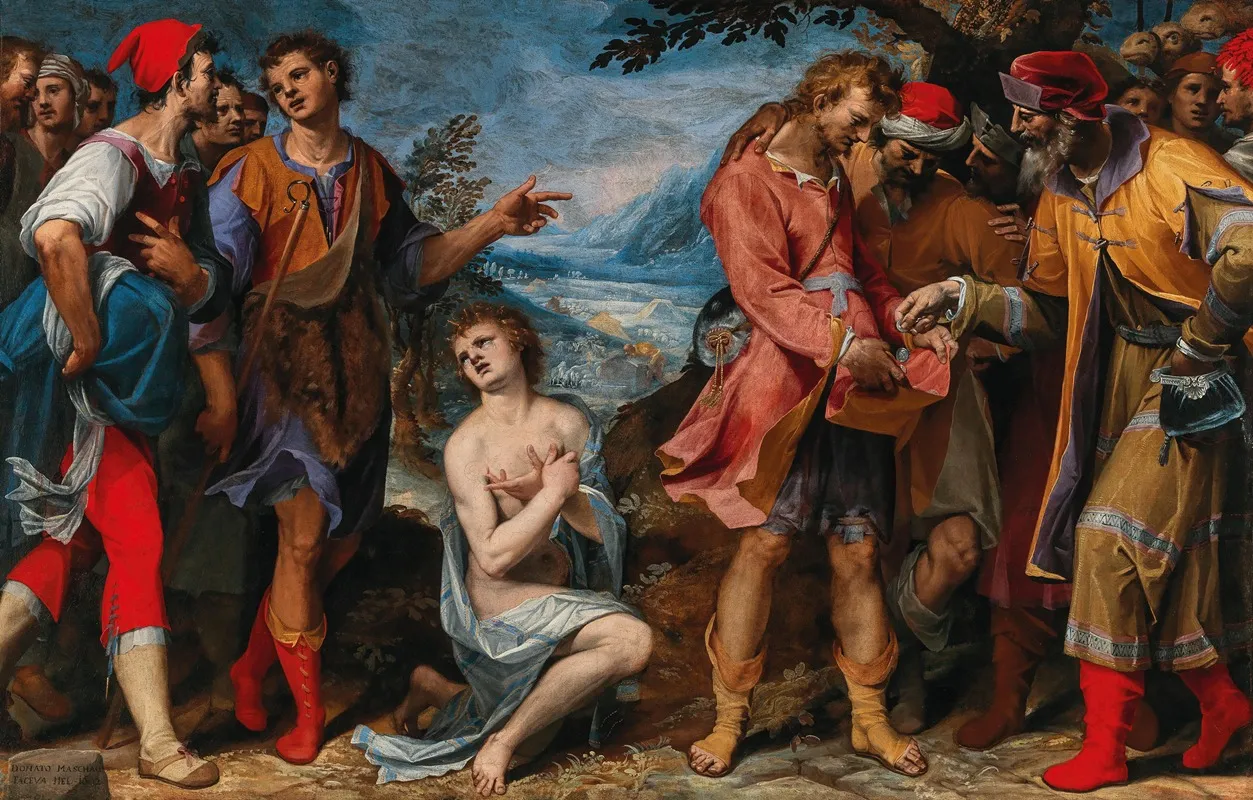 Joseph Being Sold By His Brothers 2 Wall Art by Donato Mascagni - High-Resolution Digital Print