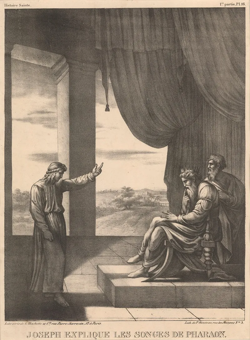 Joseph Explique Les Songes De Pharao Wall Art by P. Bineteau - High-Resolution Digital Print