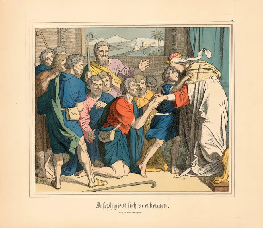 Joseph Giebt Sich Zu Erkennen Wall Art by Johann Nepomuk Heinemann - High-Resolution Digital Print