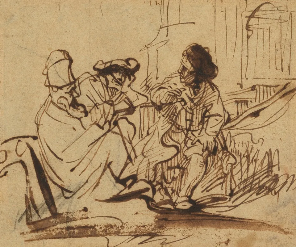 Joseph In Prison Interpreting The Dreams Of Pharaohs Baker And Butler Wall Art by Govert Flinck - High-Resolution Digital Print