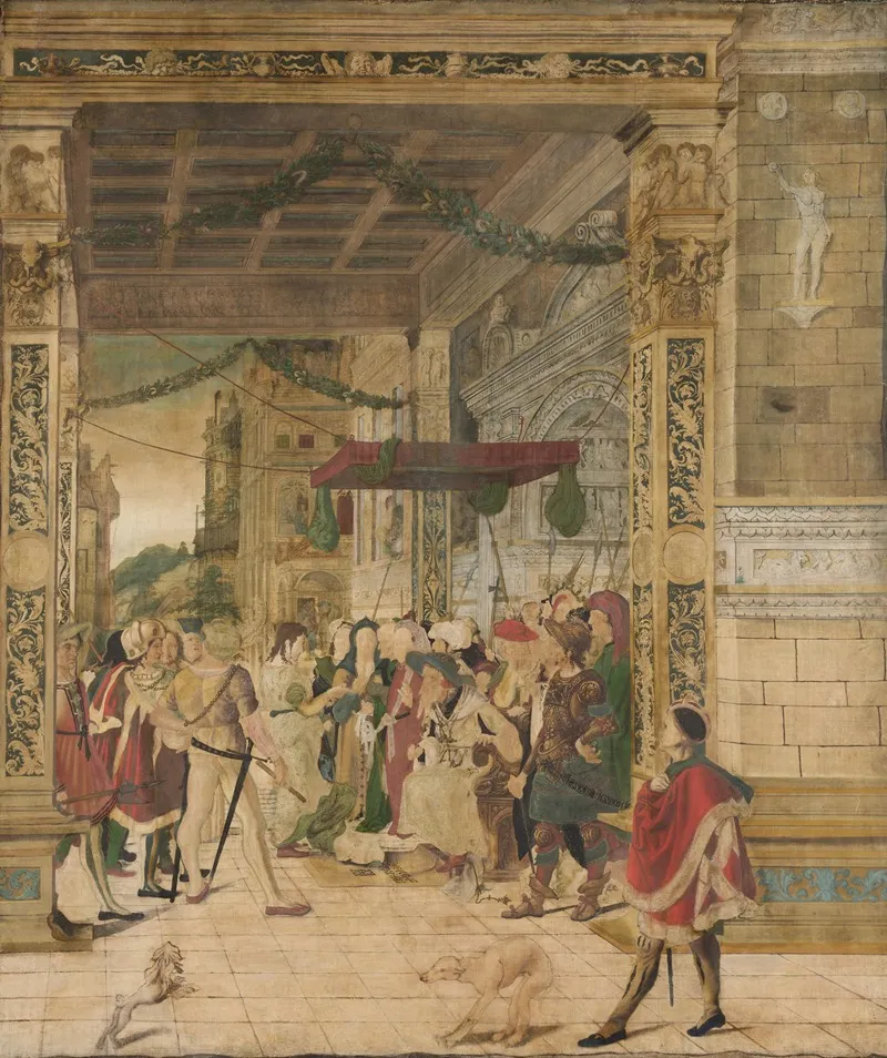 Joseph Interpreting The Dreams Of Pharaoh Wall Art by Jörg Breu the Younger - High-Resolution Digital Print