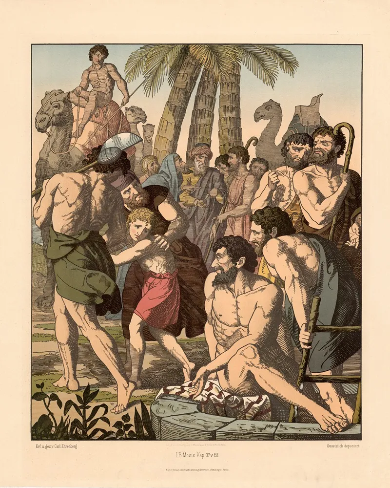 Joseph Is Sold By His Brothers 3 Wall Art by Carl Ehrenberg - High-Resolution Digital Print