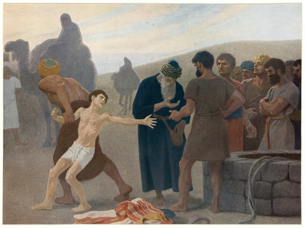 Joseph Is Sold By His Brothers 7 Wall Art by Gebhard Fugel - High-Resolution Digital Print