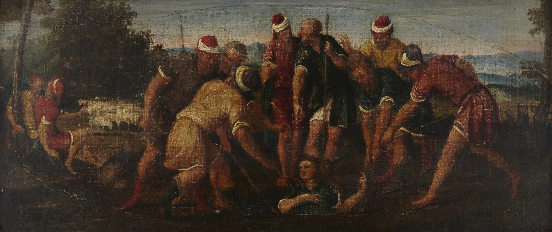 Joseph Lowered Into The Well Wall Art by Bonifacio Veronese - High-Resolution Digital Print