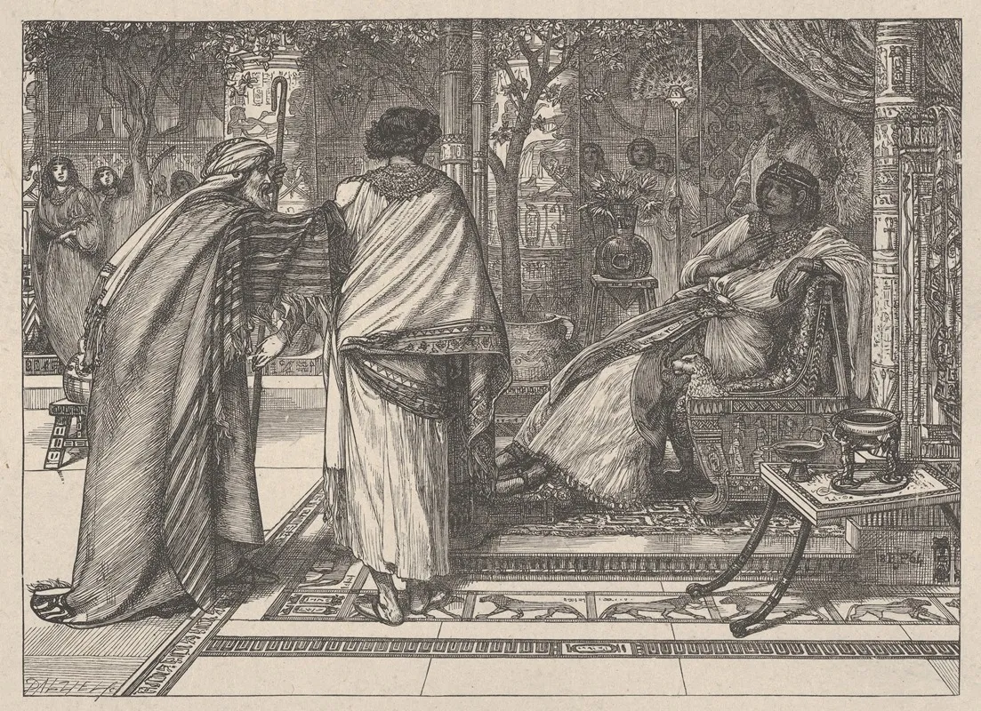 Joseph Presents His Father To Pharoah Wall Art by Edward John Poynter - High-Resolution Digital Print