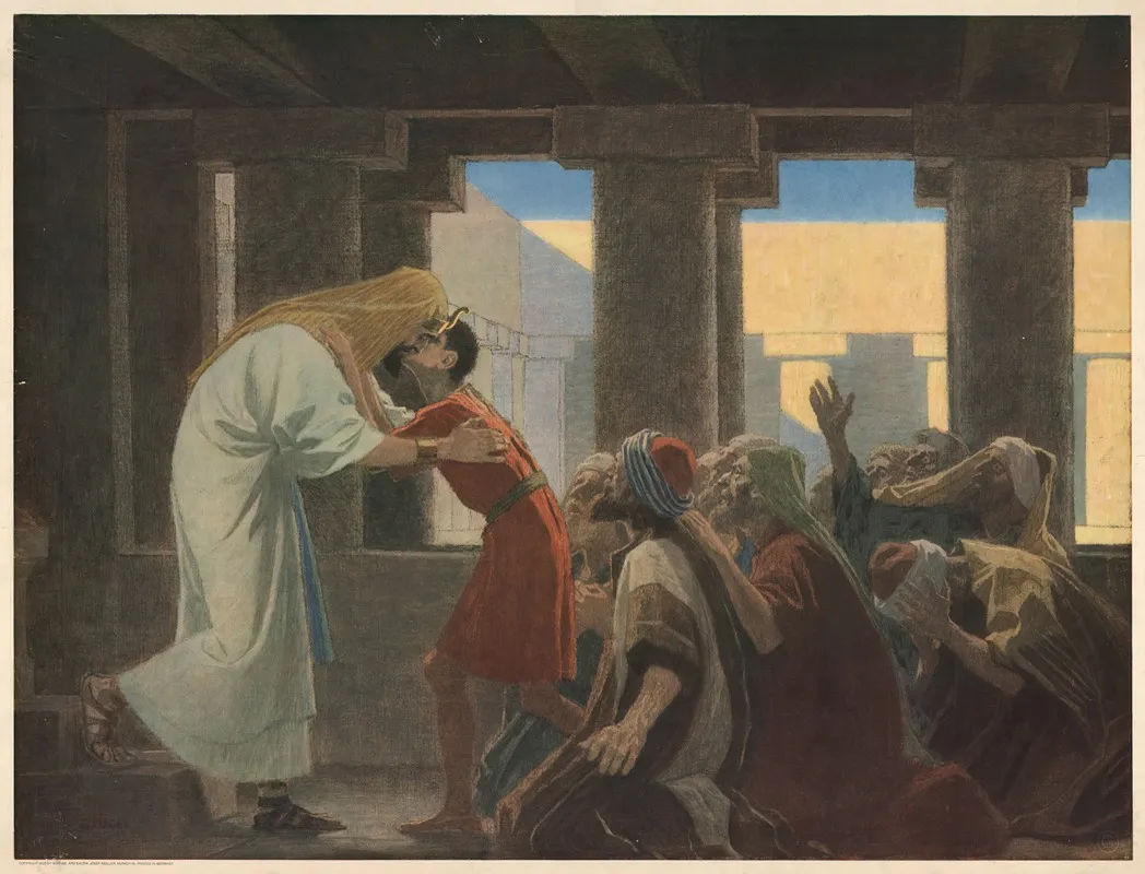 Joseph Reveals Himself To His Brothers 7 Wall Art by Gebhard Fugel - High-Resolution Digital Print