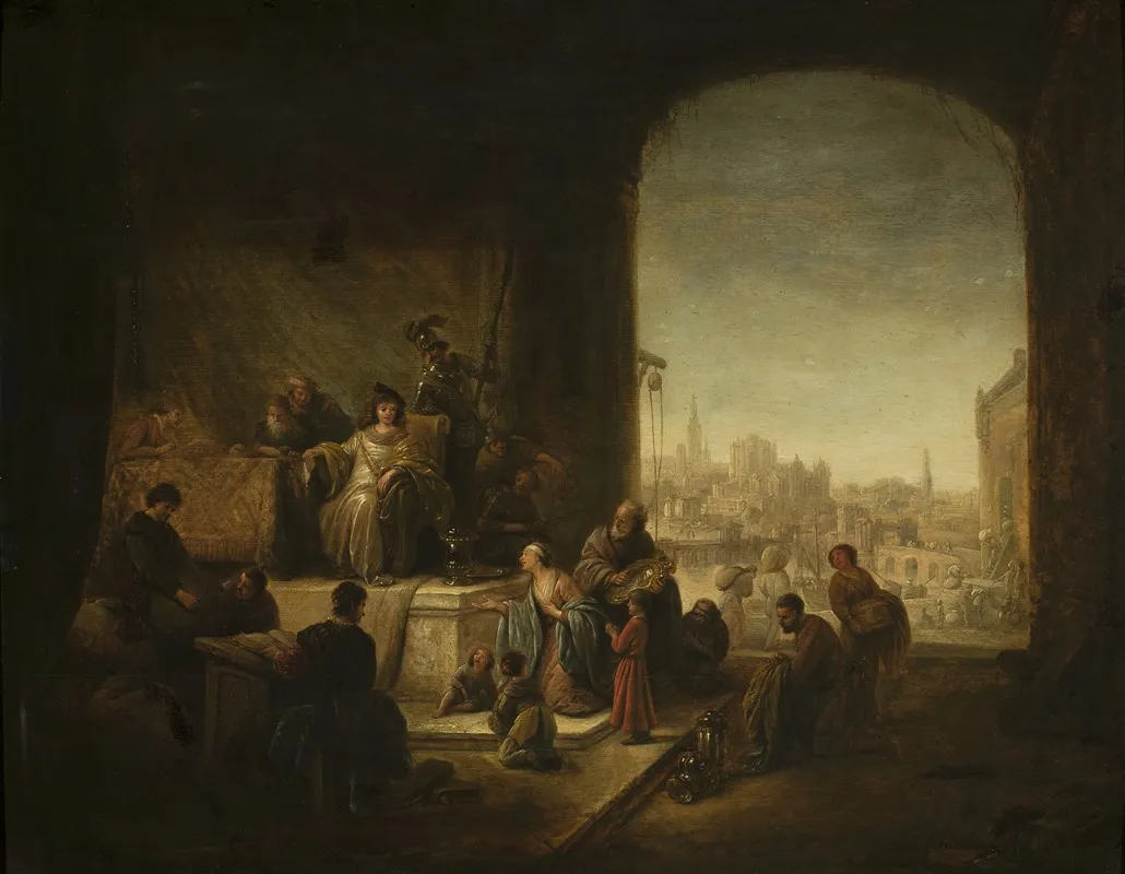 Joseph Selling Grain In Egypt Wall Art by Jacob Willemsz. de Wet - High-Resolution Digital Print