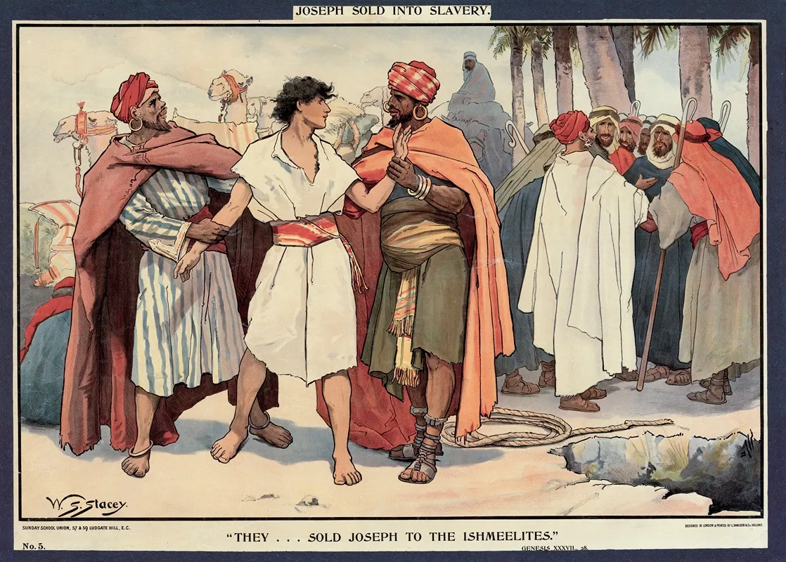 Joseph Sold Into Slavery 2 Wall Art by Walter Sidney Stacey - High-Resolution Digital Print