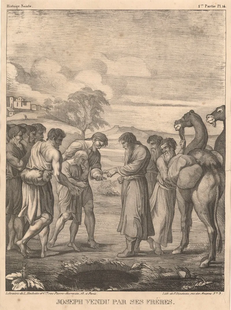 Joseph Vendu Par Ses Freres Wall Art by P. Bineteau - High-Resolution Digital Print