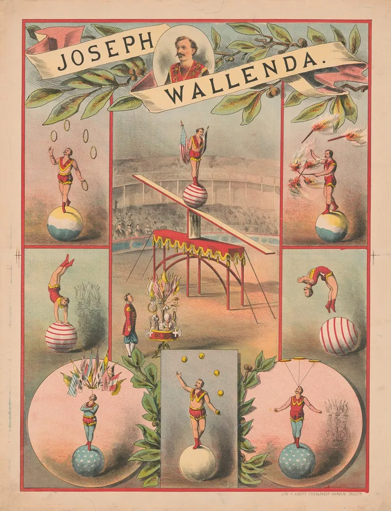 Joseph Wallenda Wall Art by Adolf Friedländer Lith. - High-Resolution Digital Print