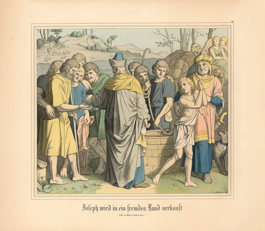 Joseph Wird In Ein Fremdes Lend Verkauft Wall Art by Johann Nepomuk Heinemann - High-Resolution Digital Print