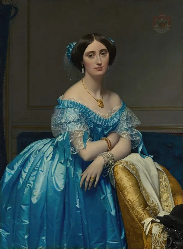 Josephine Eleonore Marie Pauline De Galard De Brassac De Bearn Princesse De Broglie Wall Art by Jean Auguste Dominique Ingres - High-Resolution Digital Print