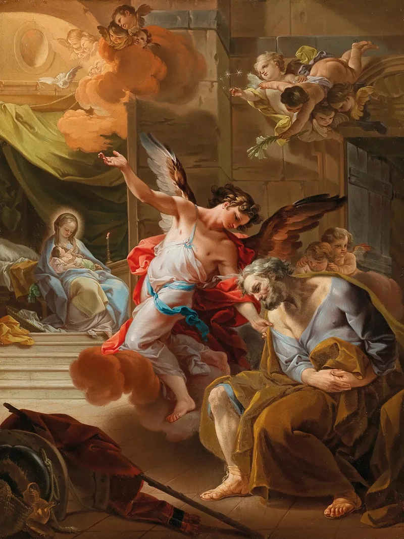 Josephs Dream 2 Wall Art by Corrado Giaquinto - High-Resolution Digital Print