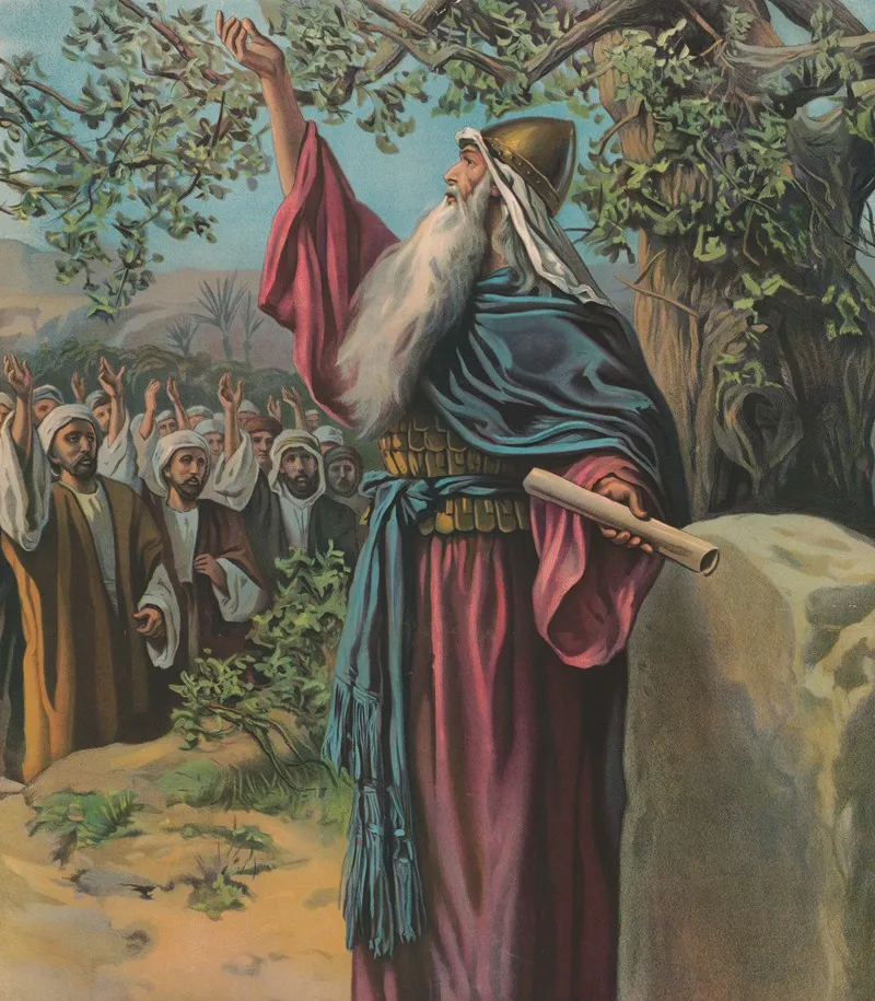 Joshua Renewing Covenant With Israel Wall Art by Providence Lith. Co - High-Resolution Digital Print