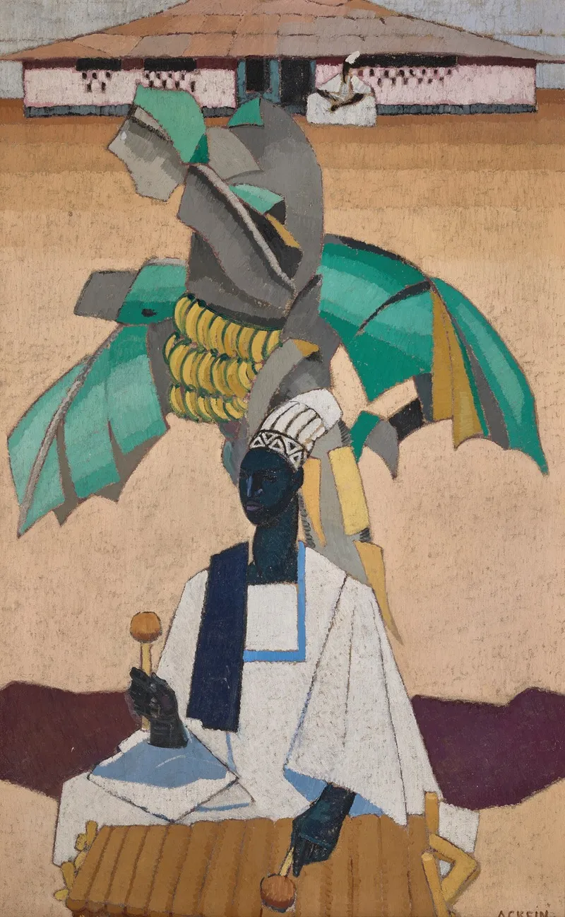 Joueur De Balafon Wall Art by Marcelle Ackein - High-Resolution Digital Print