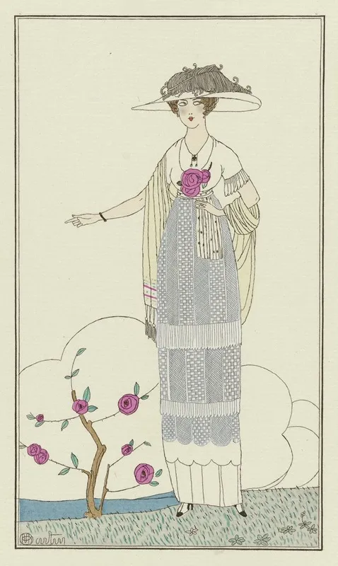 Journal Des Dames Et Des Modes Costumes Parisiens 1912 No 5 Robe En Linon