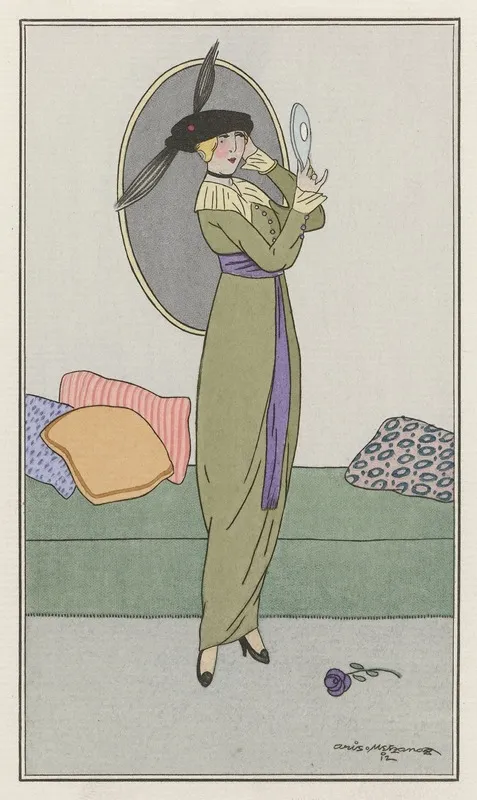 Journal Des Dames Et Des Modes Costumes Parisiens 1913 No 53 Toilette Dapres Midi Wall Art by Aris Metzano - High-Resolution Digital Print