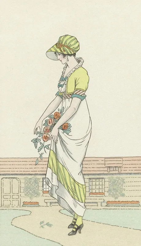 Journal Des Dames Et Des Modes Costumes Parisiens 1913 No 66 Robe De Crepon Blanc