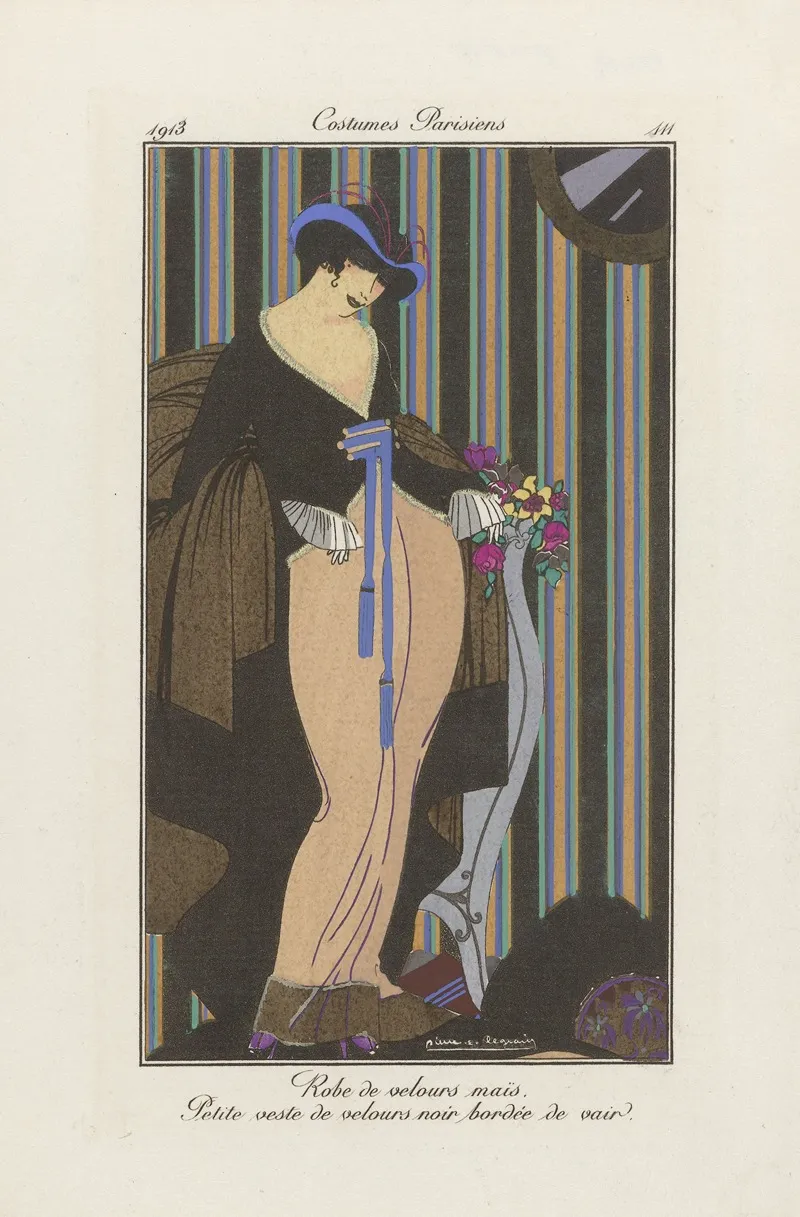 Journal Des Dames Et Des Modes Wall Art by Pierre-Emile Legrain - High-Resolution Digital Print