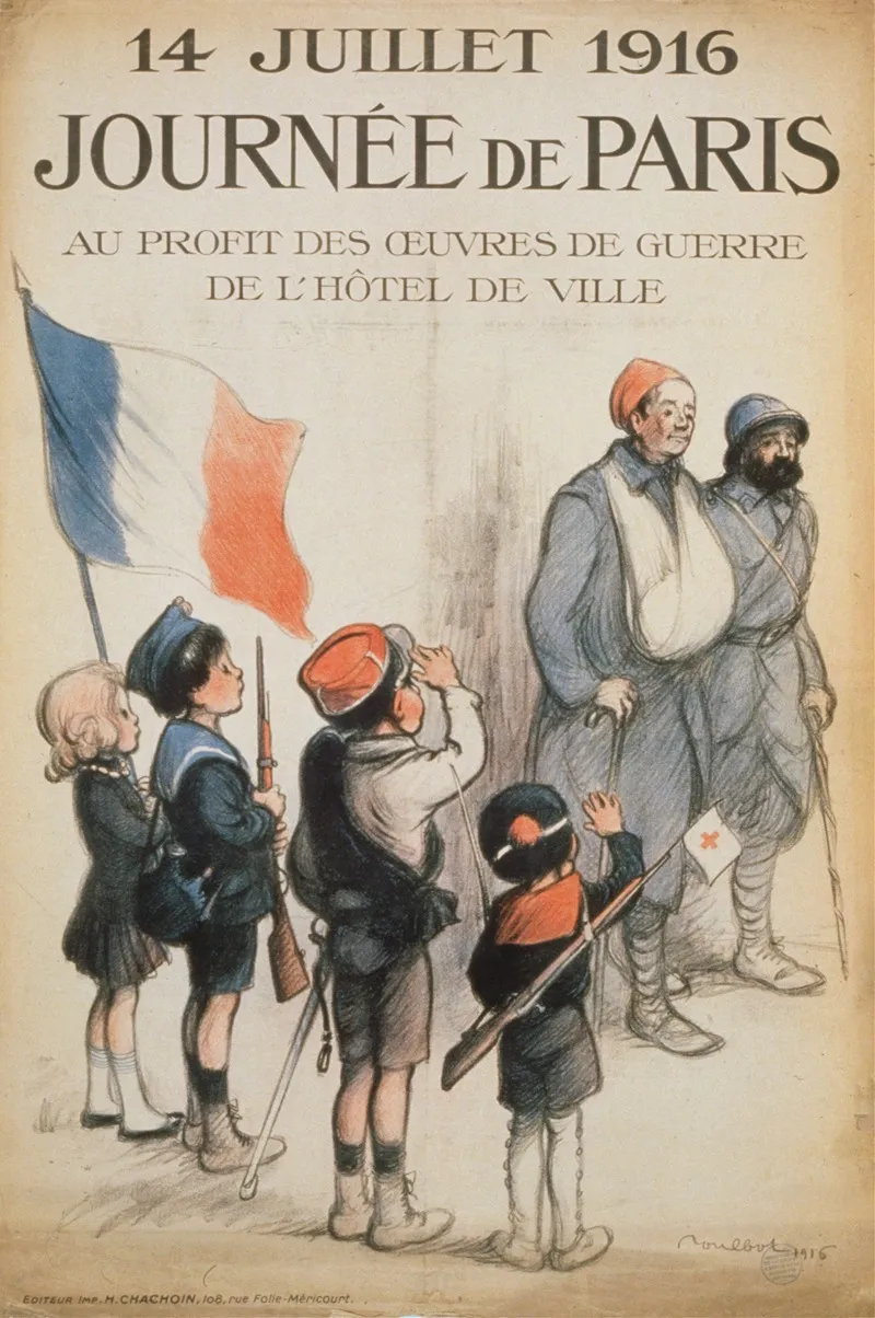 Journee De Paris 14 Juillet 1916 Au Profit Des Oeuvres De Guerre De Lhotel De Ville