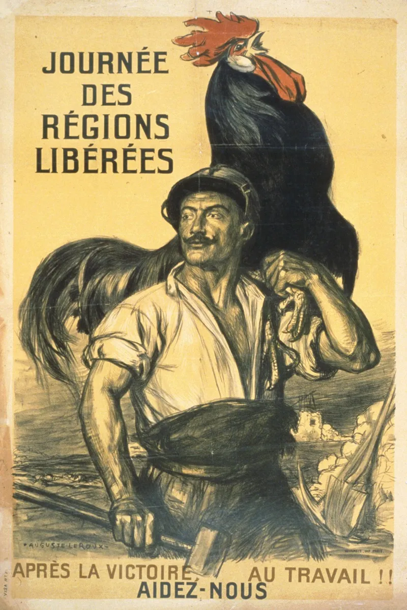 Journee Des Regions Liberees Apres La Victoire Au Travail Aidez Nous Wall Art by Auguste Leroux - High-Resolution Digital Print