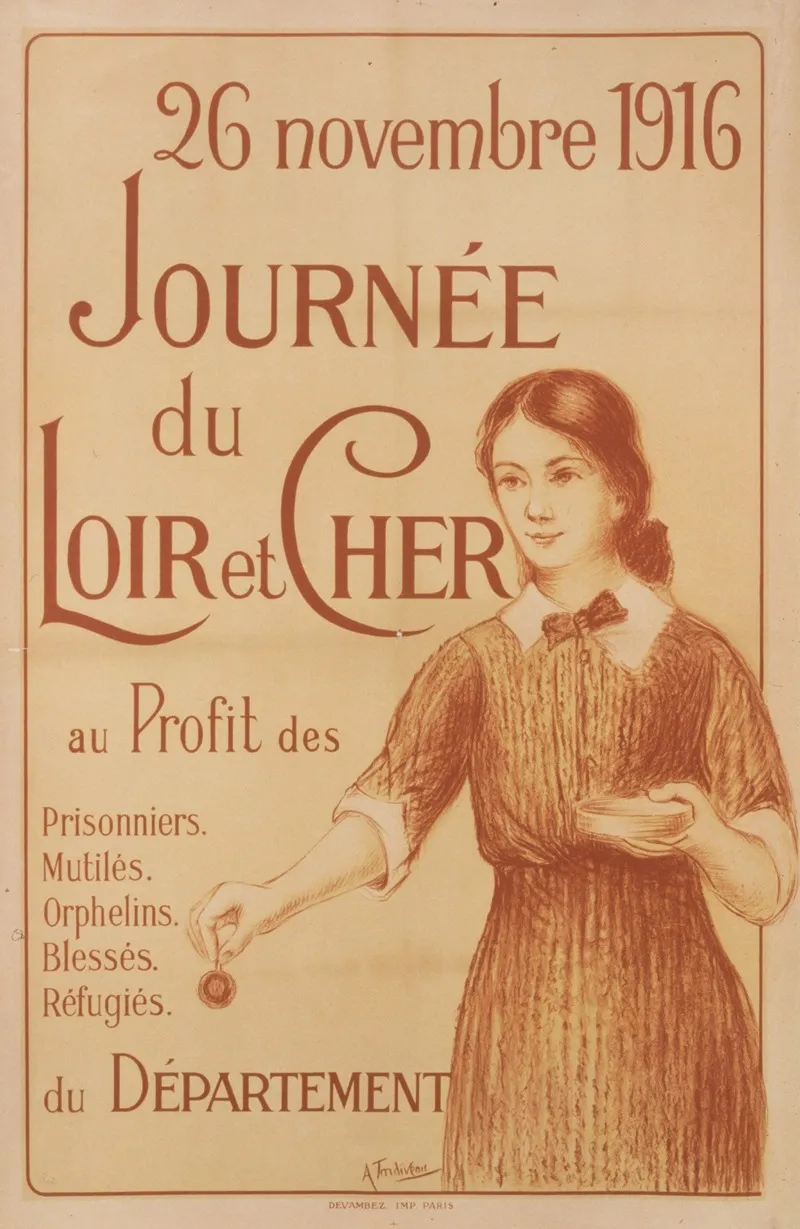 Journee Du Loir Et Cher Au Profit Des Prisonniers Mutiles Orphelins Blesses Refugies Wall Art by A. Tandivenie - High-Resolution Digital Print