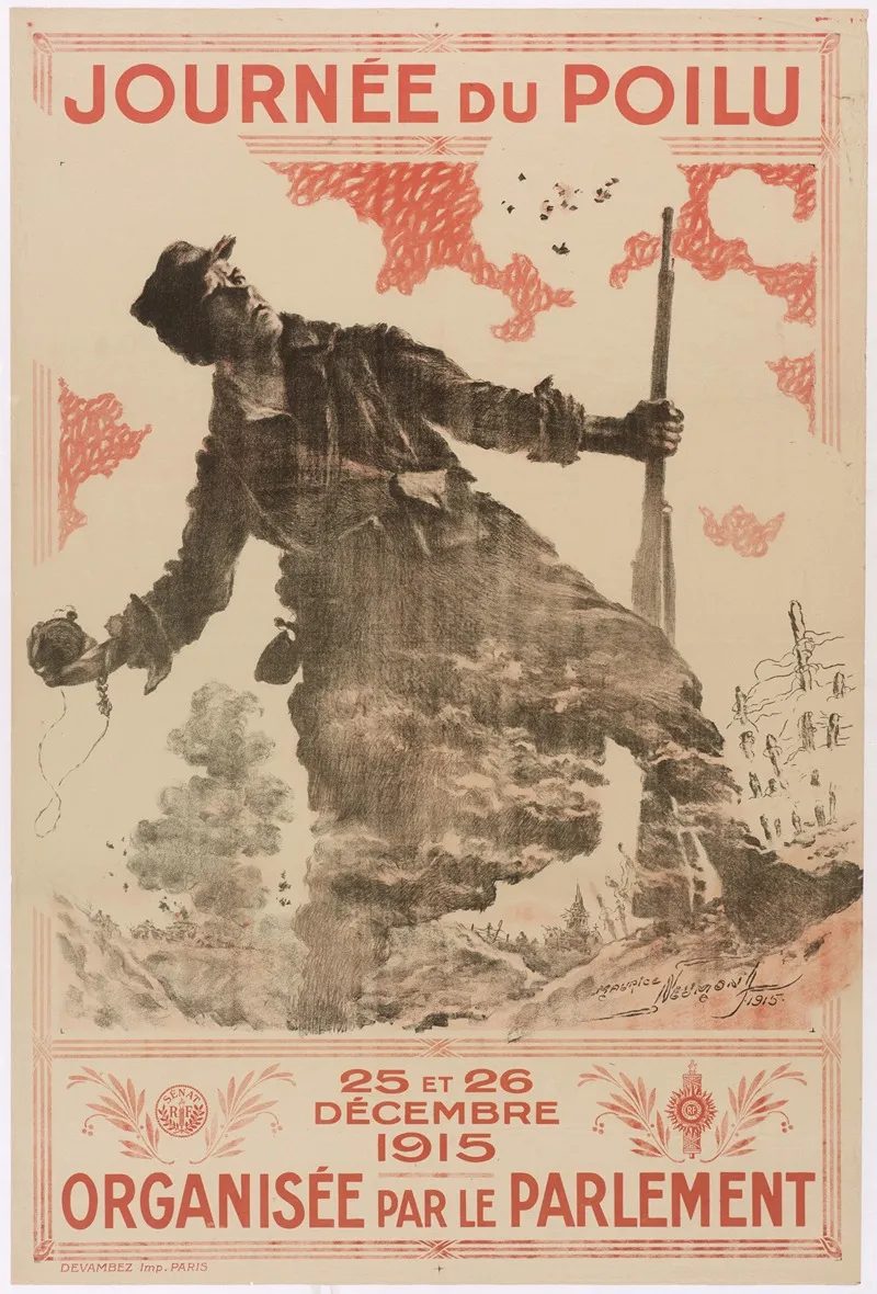 Journee Du Poilu 25 Et 26 Decembre 1915 Organisee Par Le Parlement Wall Art by Maurice Louis Henri Neumont - High-Resolution Digital Print